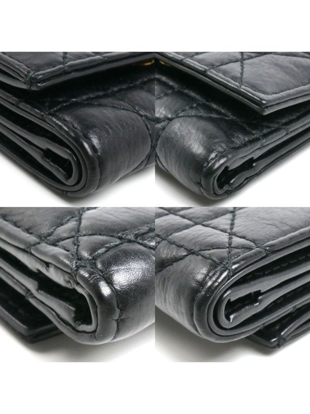 Dior Caro Veronia Trifold Wallet Black - Picture 7 of 9